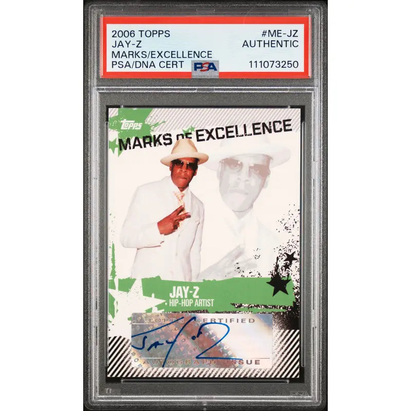 Jay-Z Authentic Signed 2006 Topps Marks Of Excellence #ME-JZ Card PSA/DNA Slab