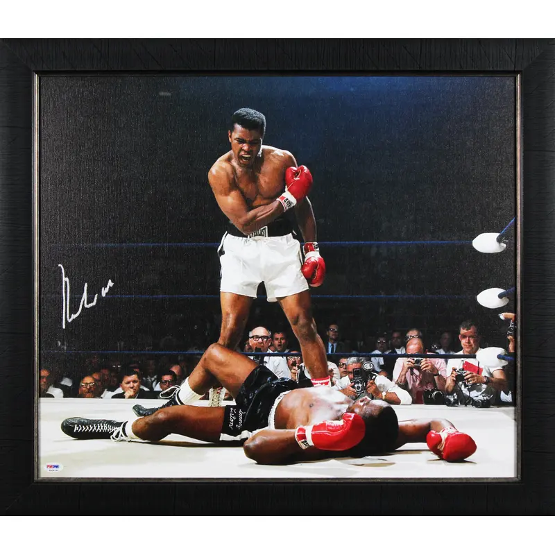 Muhammad Ali Authentic Signed & Framed 20x24 Canvas Auto 10! PSA/DNA #4A54186
