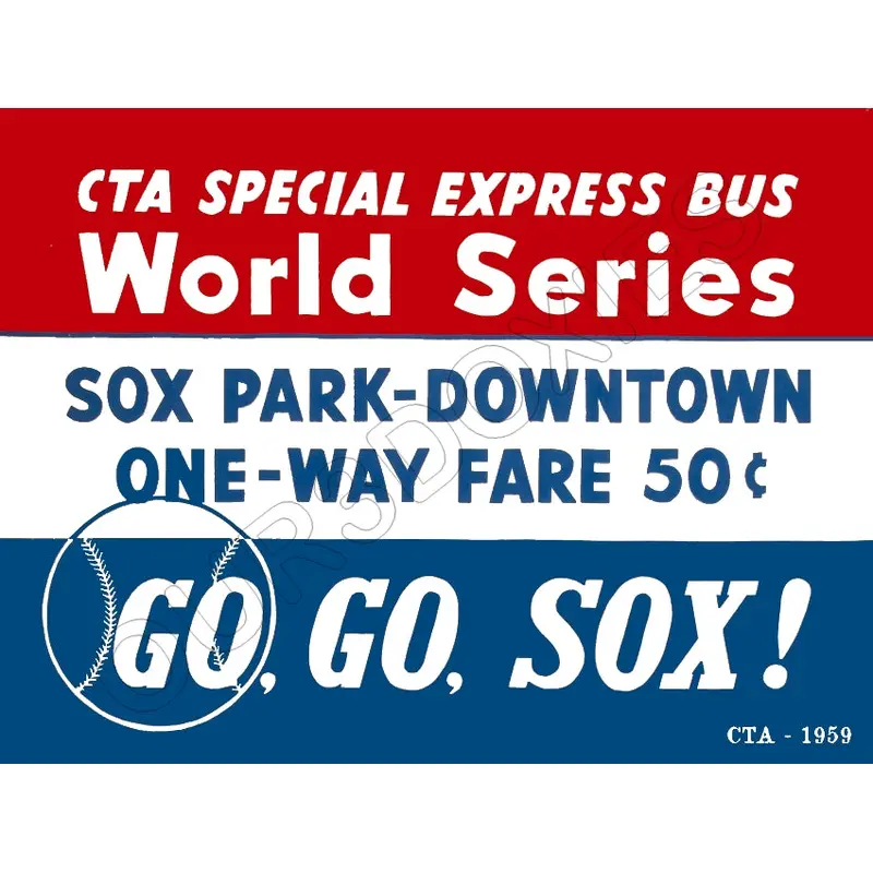 1959 Chicago White Sox World Series Store Counter Standup Sign - 2126