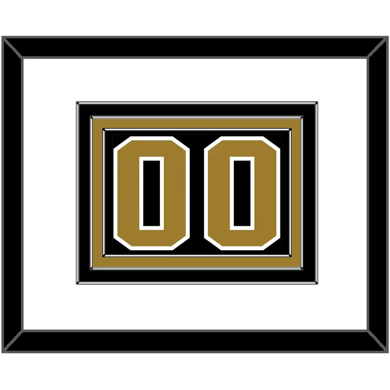 Wake Forest Basketball Number - Road Black (2006-2009) - Triple Mat 1