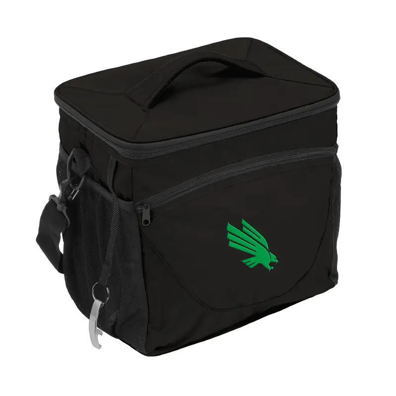 North Texas University Black 24 Can Cooler
