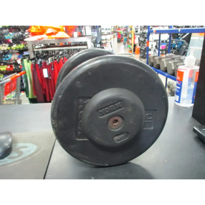 Used York 25 LB Rubber Dumbbell