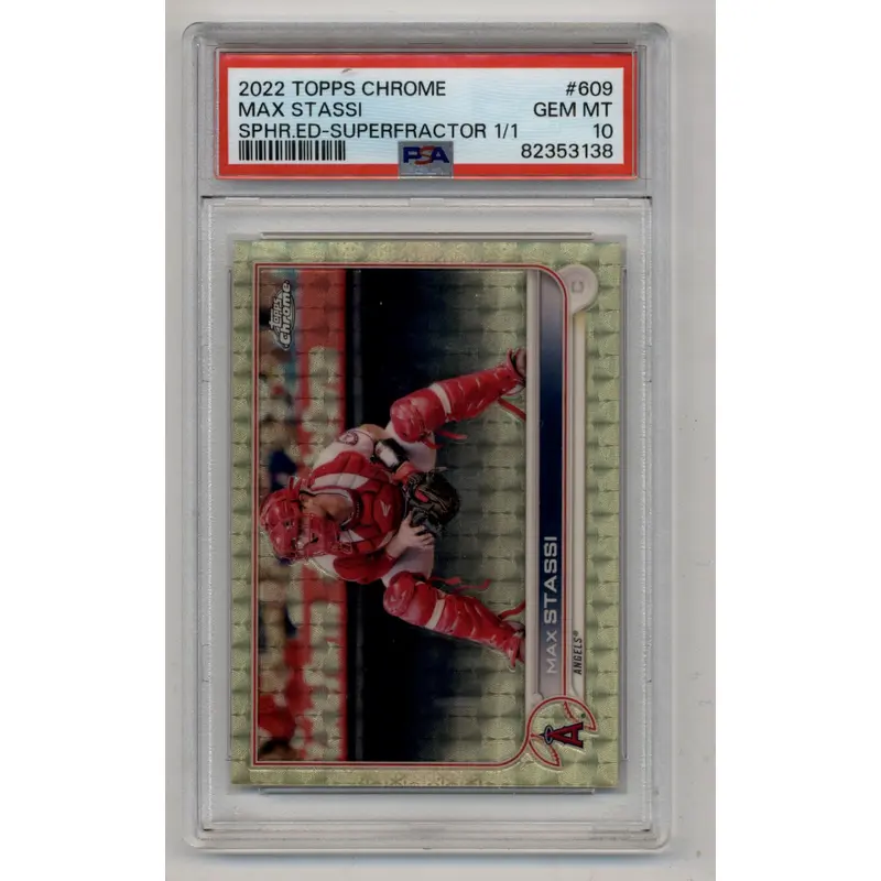Max Stassi 2022 Topps Chrome Sapphire Superfractor 1/1 PSA 10 Gem Mint