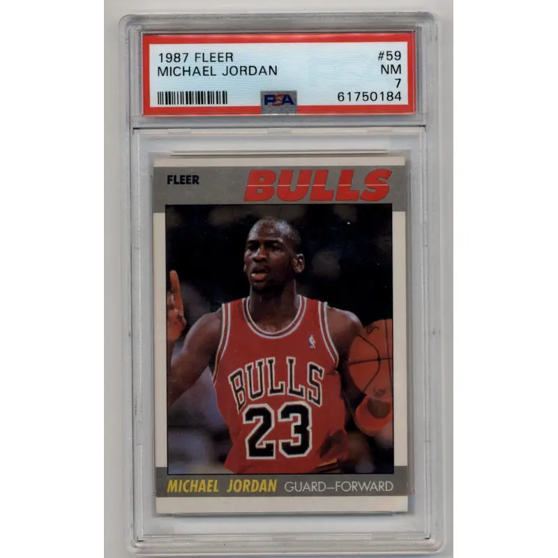 Michael Jordan 1987-88 Fleer #59 PSA 7 Near Mint 0184