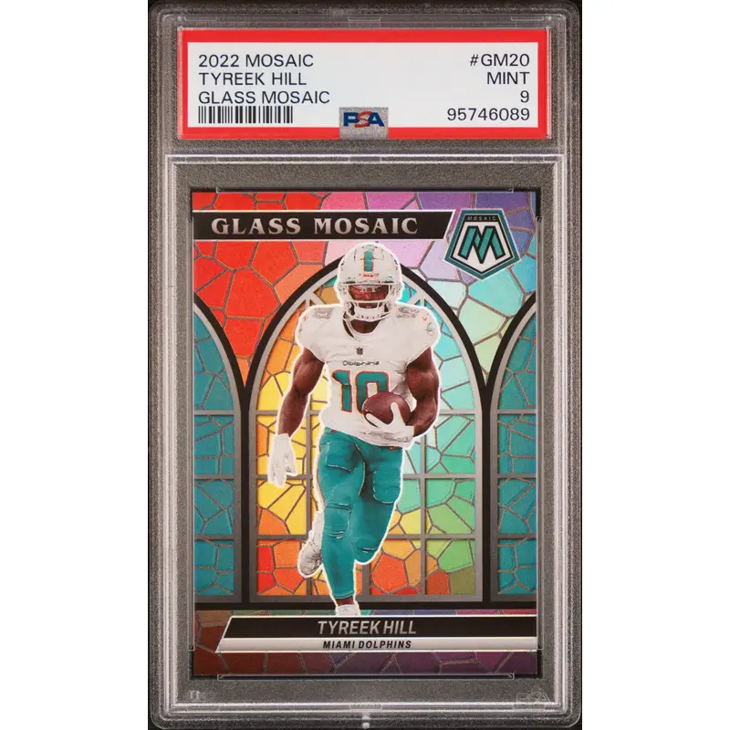 Tyreek Hill 2022 Panini Mosaic Glass Mosaic #GM20 PSA 9 Mint