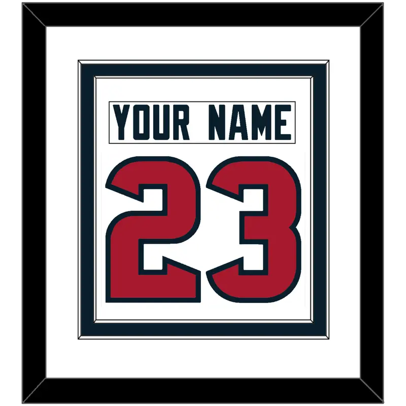 Houston Nameplate & Number (Back) Combined - Road White (2002-2023) - Double Mat 2