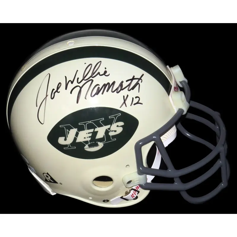 Joe Willie Namath Signed Full Size New York Jets Authentic Helmet With JSA COA