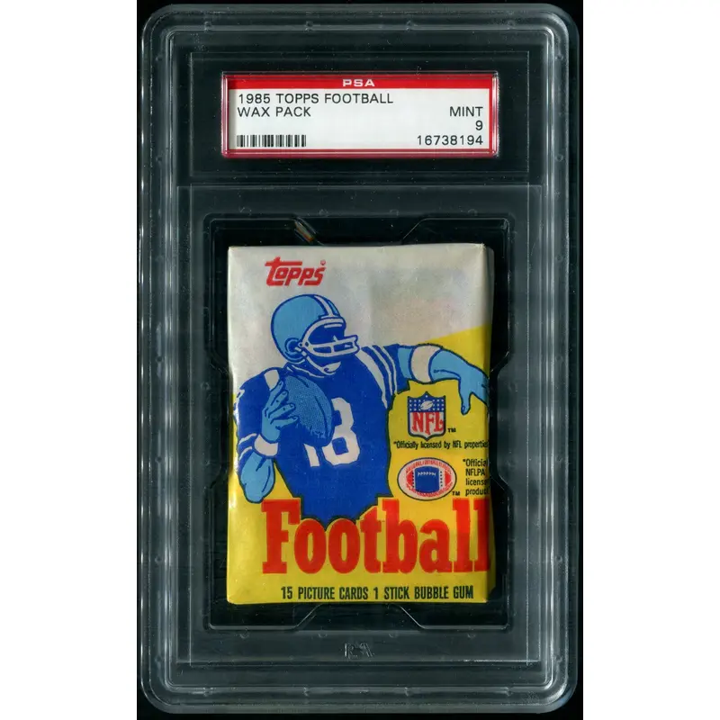 1985 Topps Football Unopened Wax Pack PSA 9 (White Wrapper)