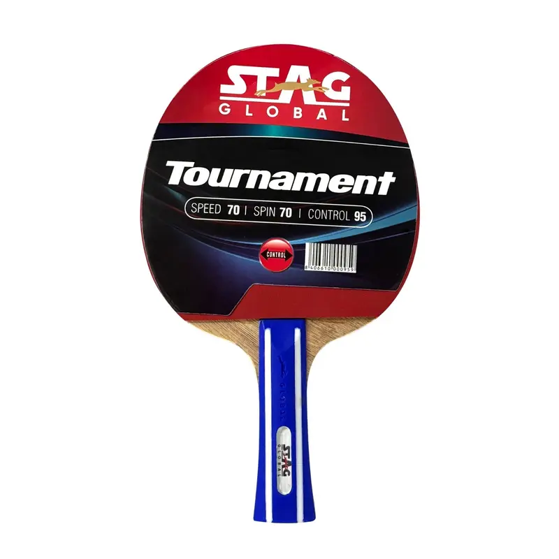 STAG GLOBAL Tournament Table Tennis Racket | Speed 70, Spin 70, Control 95 | Kibi Sports
