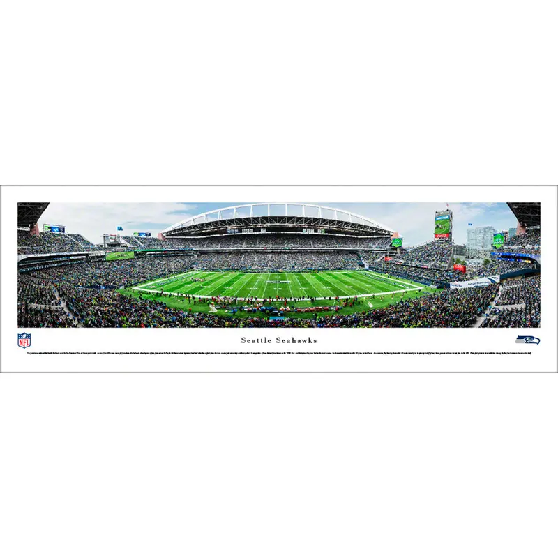 Seattle Seahawks CenturyLink Field Gameday Panoramic Poster Print - Blakeway 2017