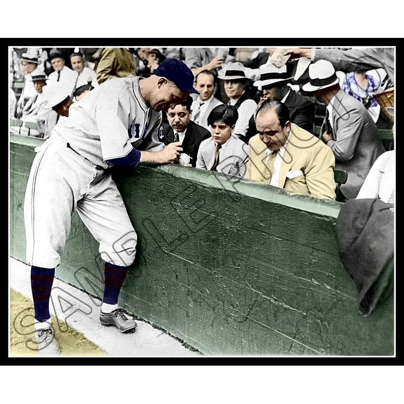 1931 Al Capone Gabby Hartnett Colorized 8X10 Photo - Chicago Cubs - 2664