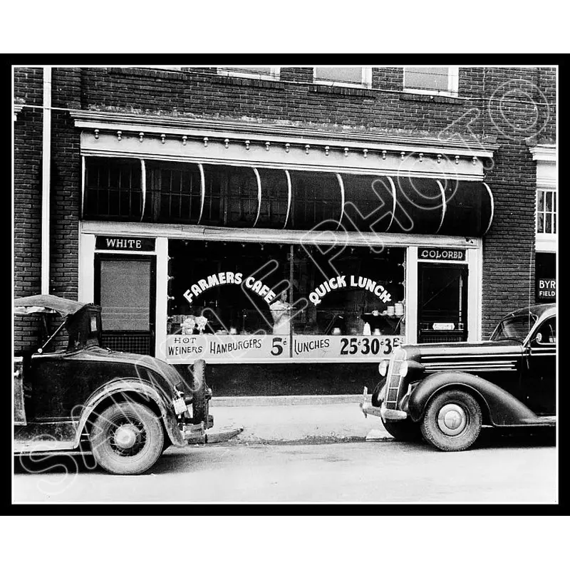 1940 Segregated Restaurant 8X10 Photo - Durham North Carolina - 2488