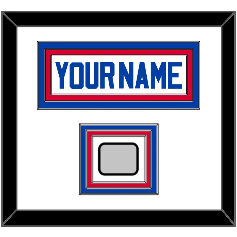 Detroit Name & Champions Trophy Patch - Home White (1983-1996) - Triple Mat 1
