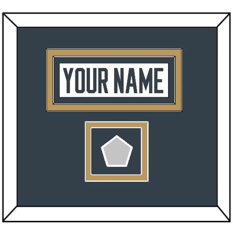 Vegas Nameplate & 2023 Stanley Cup Champions Patch - Road White - Double Mat 3