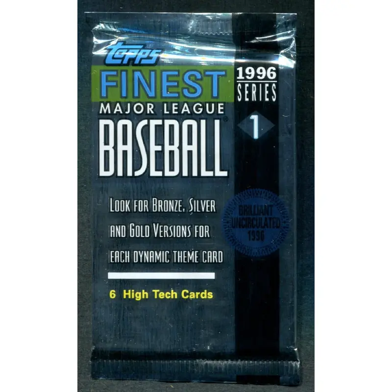 1996 Topps Finest Baseball Unopened Series 1 Pack (Hobby) (6)
