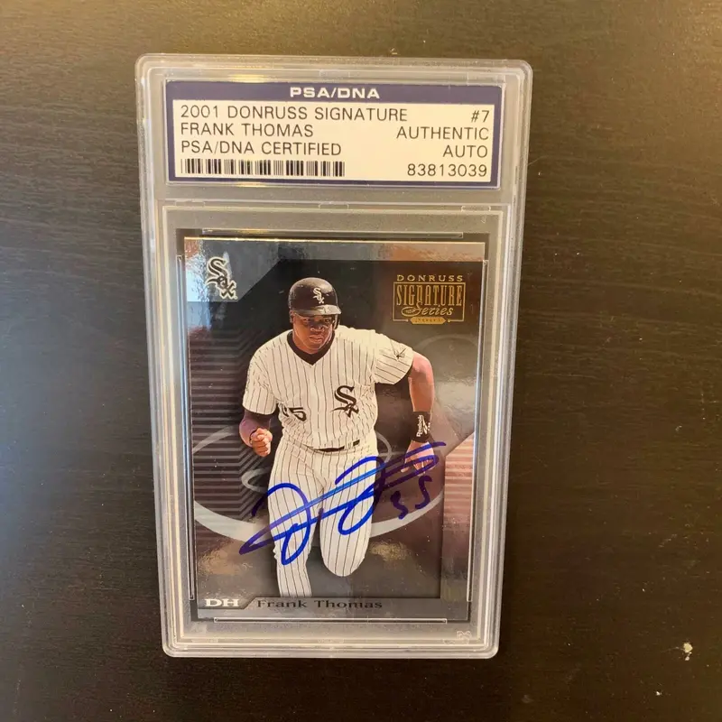 Frank Thomas Signed Autographed Baseball Card Chicago White Sox PSA DNA COA