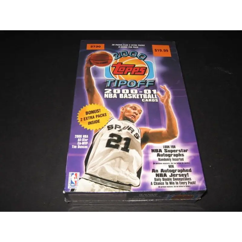 2000/01 Topps Tip Off Basketball Blaster Box (22/6)