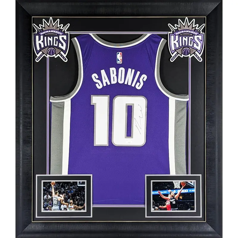 Kings Domantas Sabonis Authentic Signed Purple Nike Framed Jersey 
 JSA #AJ23492
