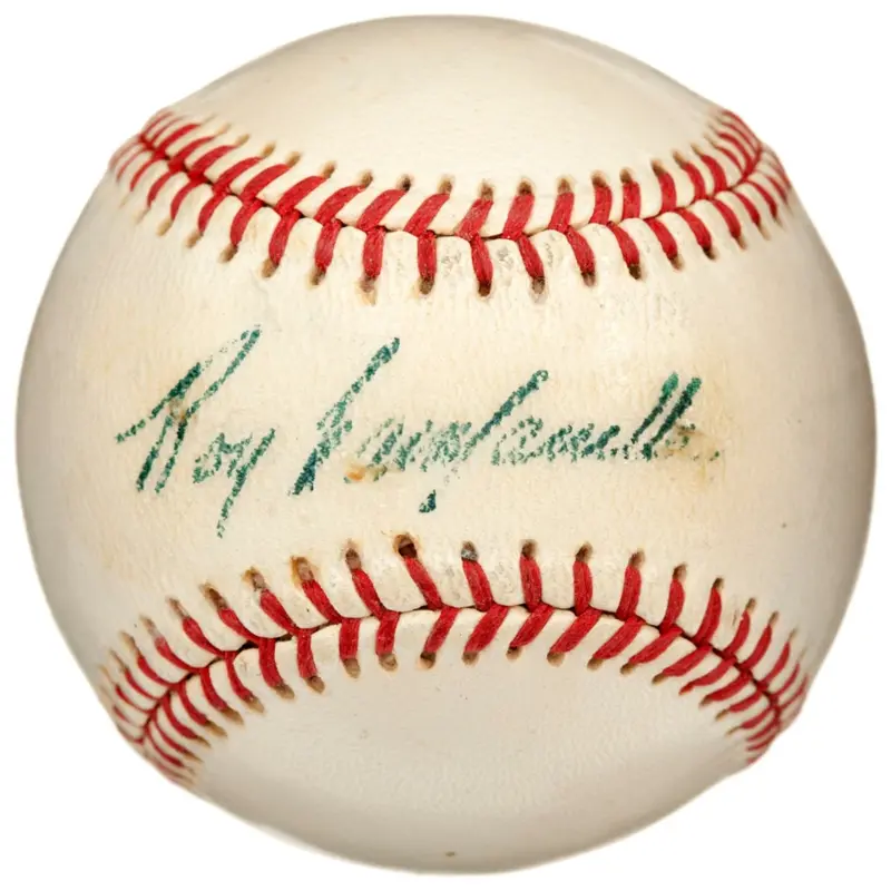 Beautiful 1955 Roy Campanella Pre Accident Single Signed Baseball PSA DNA COA