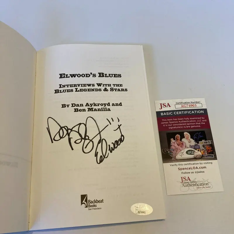 Dan Aykroyd Signed Autographed Elwood Blues Book JSA COA