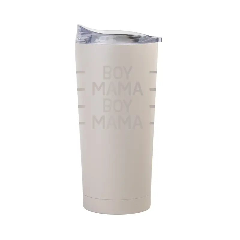Mothers Day 20oz Boy Mama Sand Powder Coat Tumbler