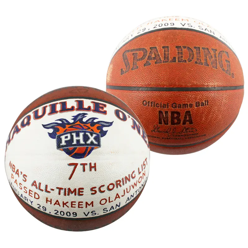 Shaquille O'Neal Game Used Basketball Reaching 7th On NBA Career Scoring List