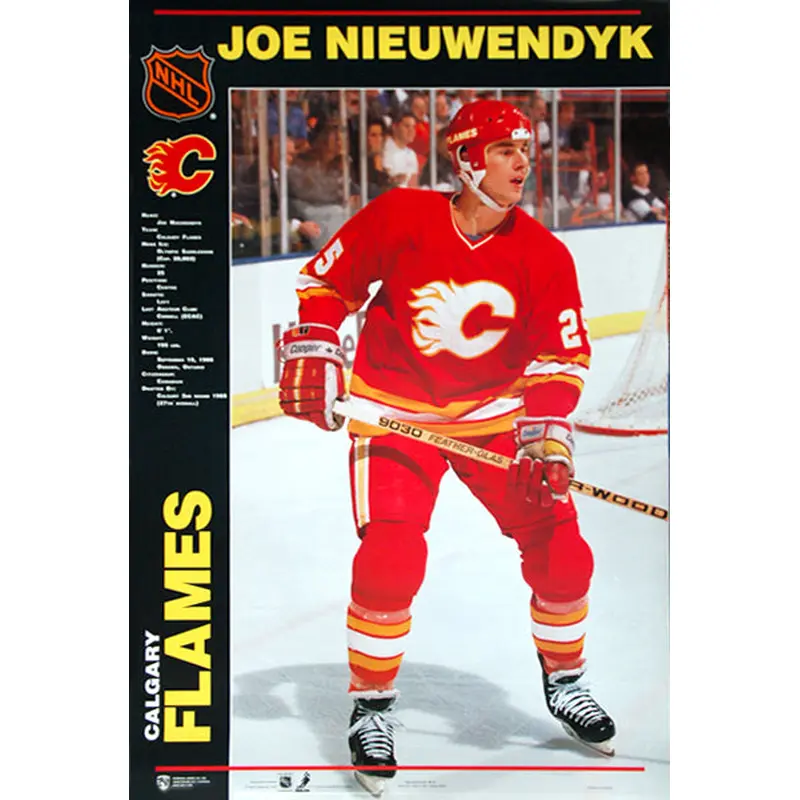 Joe Nieuwendyk "Classic" Calgary Flames NHL Action Poster - Norman James 1990