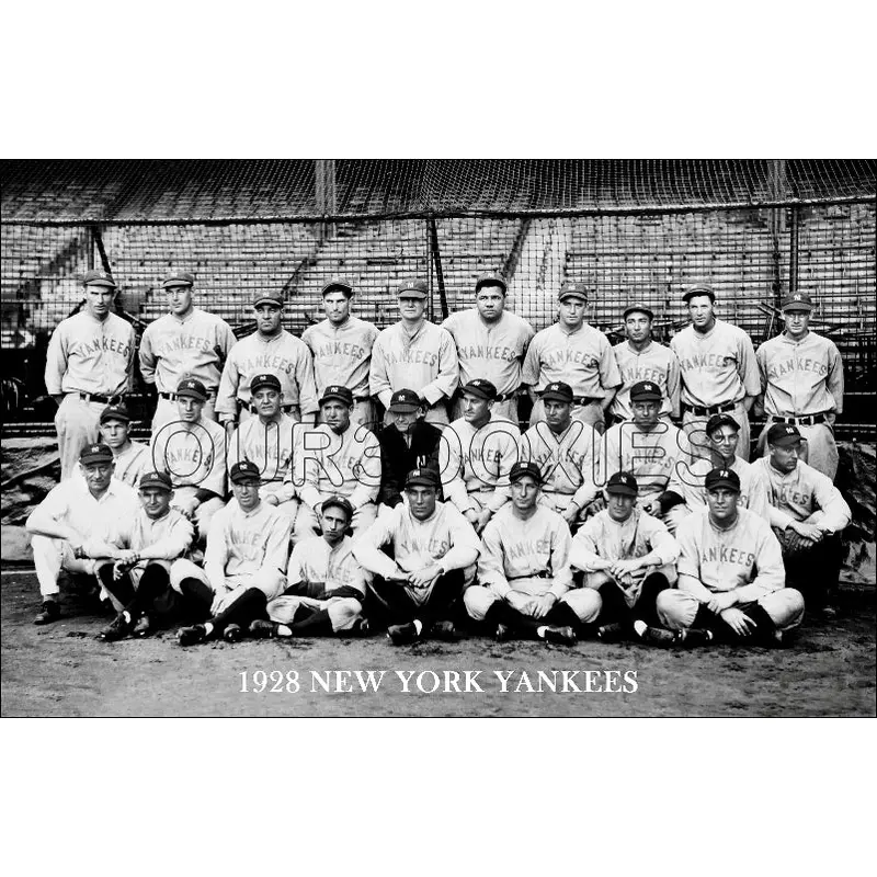 1928 New York Yankees Poster 11X17 - Gehrig Ruth Hoyt Lazzeri - 2201