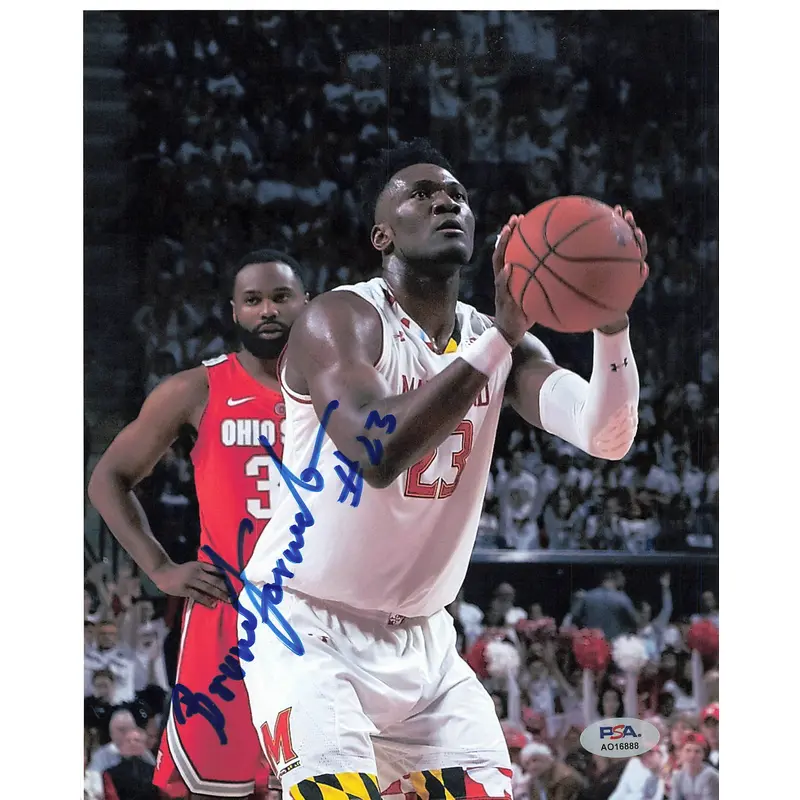 Bruno Fernando signed 8x10 photo PSA/DNA Maryland Terrapins Autographed