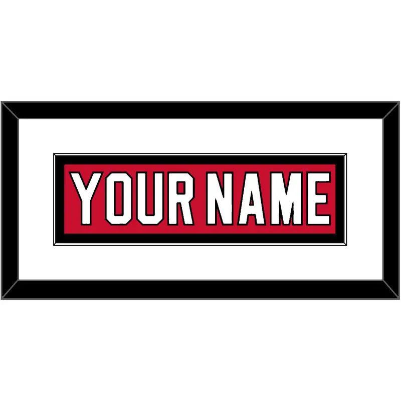 New Jersey Nameplate - Road Red (1992-2007) - Single Mat 1