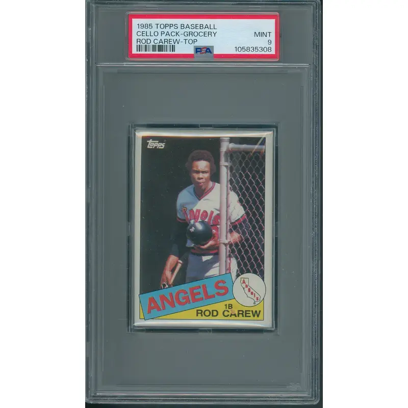 1985 Topps Baseball Unopened Cello Pack Carew Top PSA 9 *5308