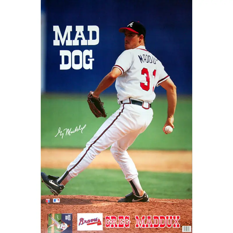 Greg Maddux "Mad Dog" Atlanta Braves Poster - Marketcom Inc. 1993