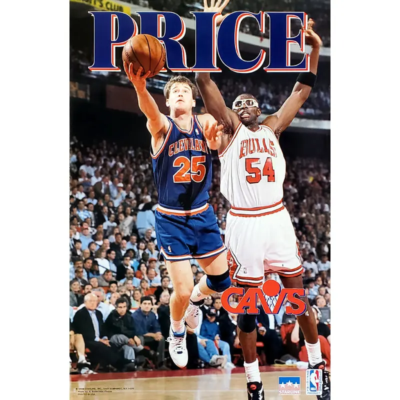 Mark Price "Battle the Bulls" Cleveland Cavaliers Poster - Starline 1993