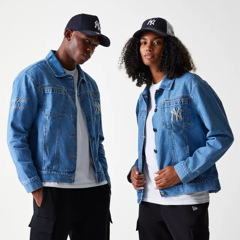 New Era - MLB DENIM JACKET - New York Yankees - DK Blue