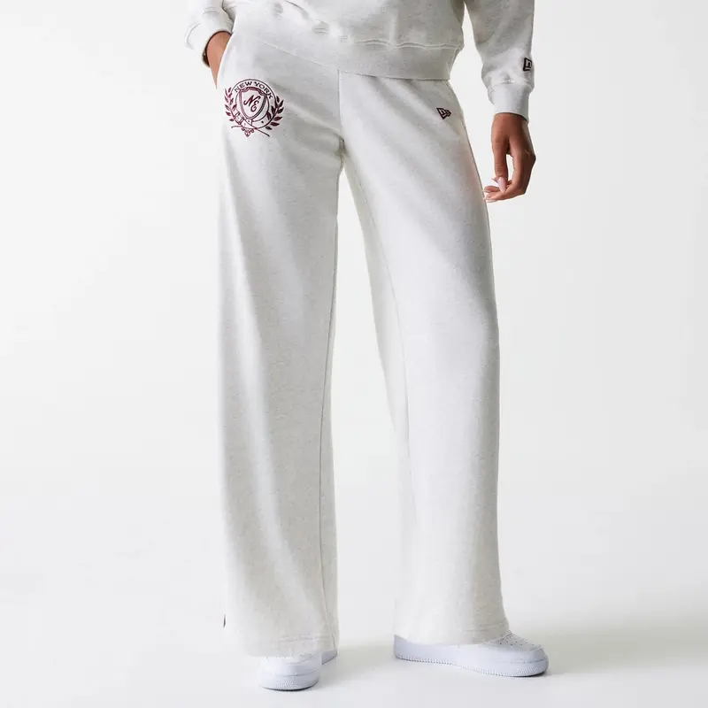 Womens New Era Pastel Grey Straight Leg Joggers