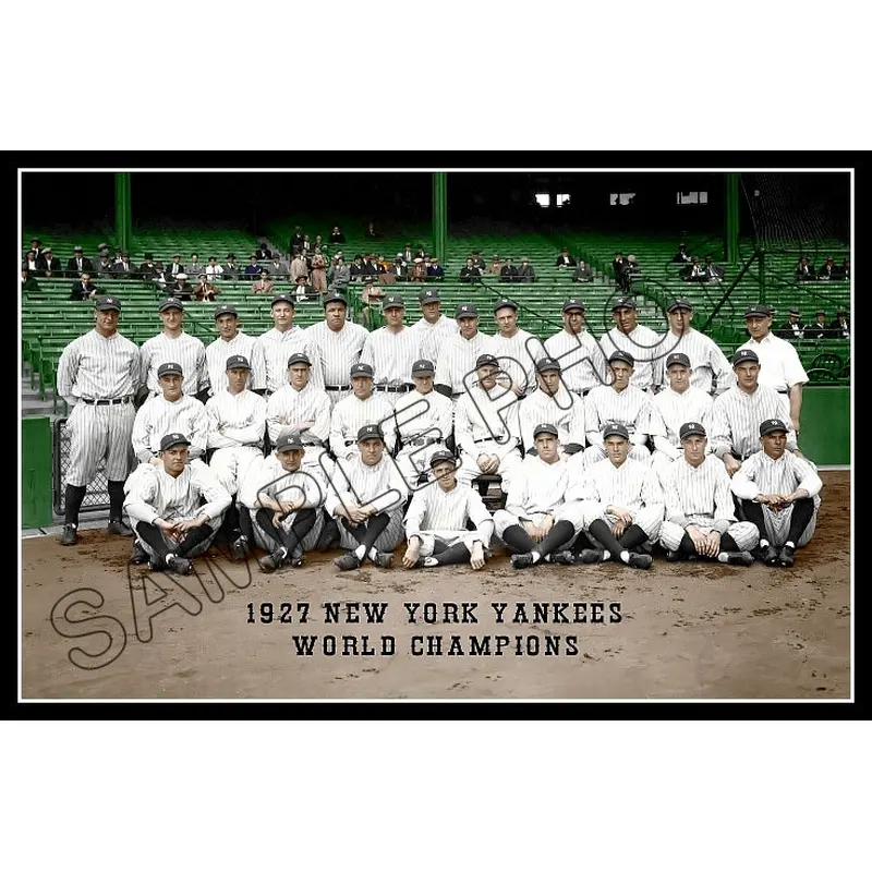 1927 New York Yankees Colorized Poster 11X17 - Gehrig Ruth Lazzeri - 2163