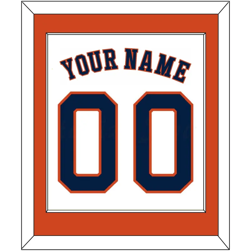 Houston Name & Number - Home White - Single Mat 2