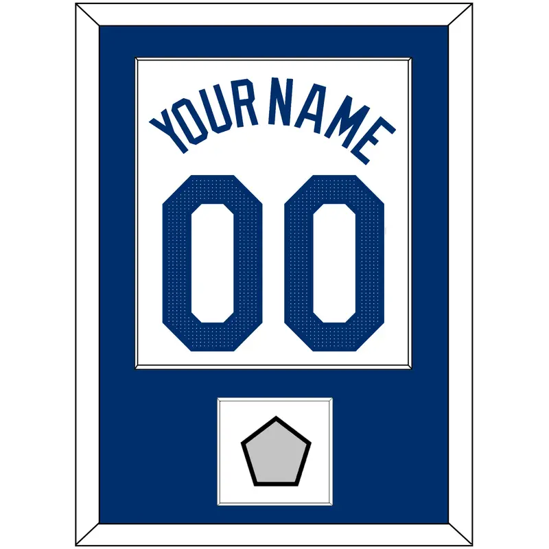 Los Angeles Name, Number & World Series Jersey Patch - Home White - Single Mat 1