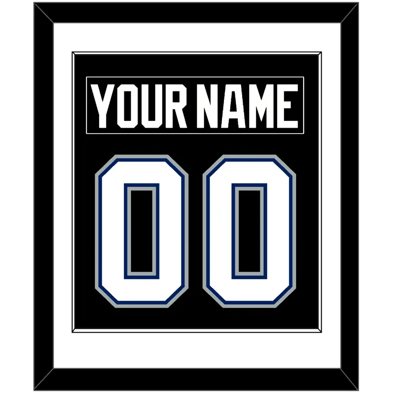 Tampa Bay Nameplate & Number (Back) Combined - Road Black (2001-2007) - Single Mat 1