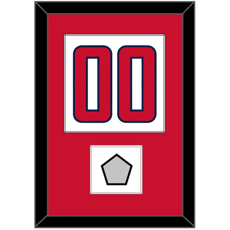Washington Number (Back) & Stanley Cup Champions Patch - Road White - Single Mat 1