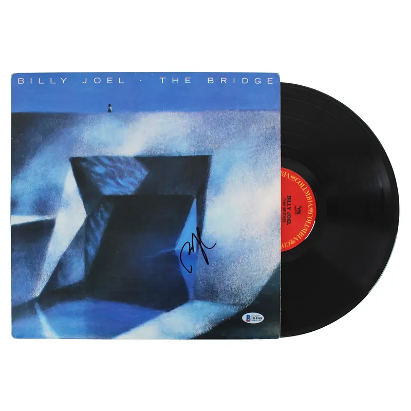 Billy Joel Authentic Signed The Bridge Album Cover W/ Vinyl BAS #H14988