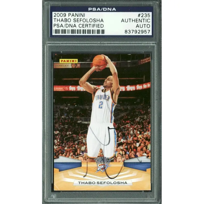 Thunder Thabo Sefolosha Signed Card 2009 Panini #235 PSA/DNA Slabbed #83792957