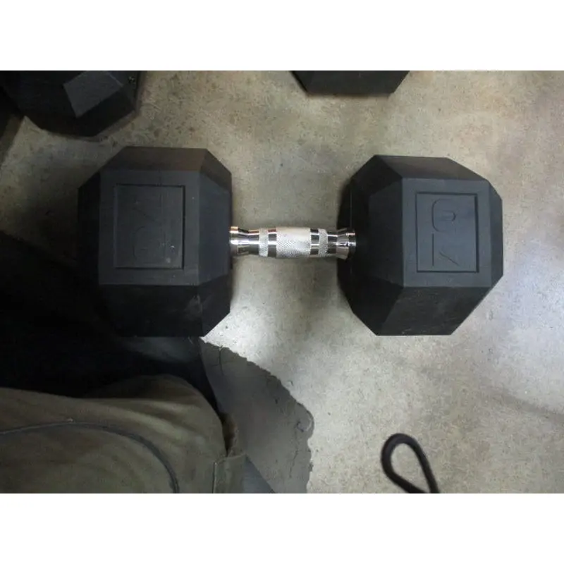 Used 70 LB Rubber Hex Dumbbell
