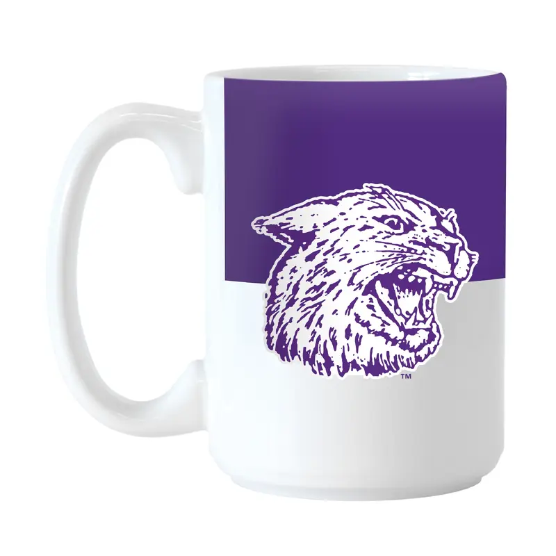 Kansas State Vault 15oz Colorblock Sublimated Mug