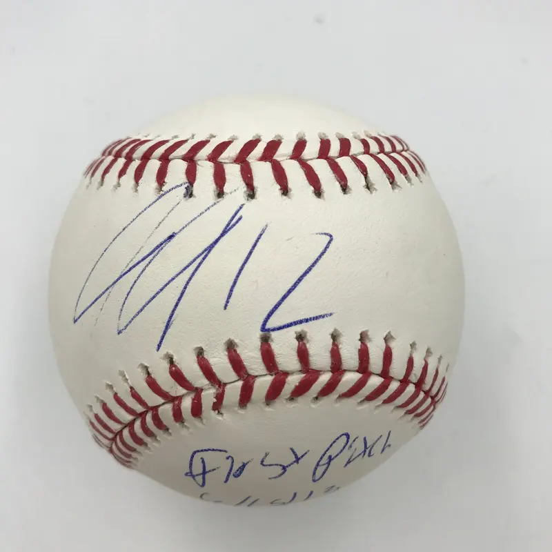 Rare Jacoby Jones First Pitch At Camden Yards Signed Game Used Baseball JSA COA