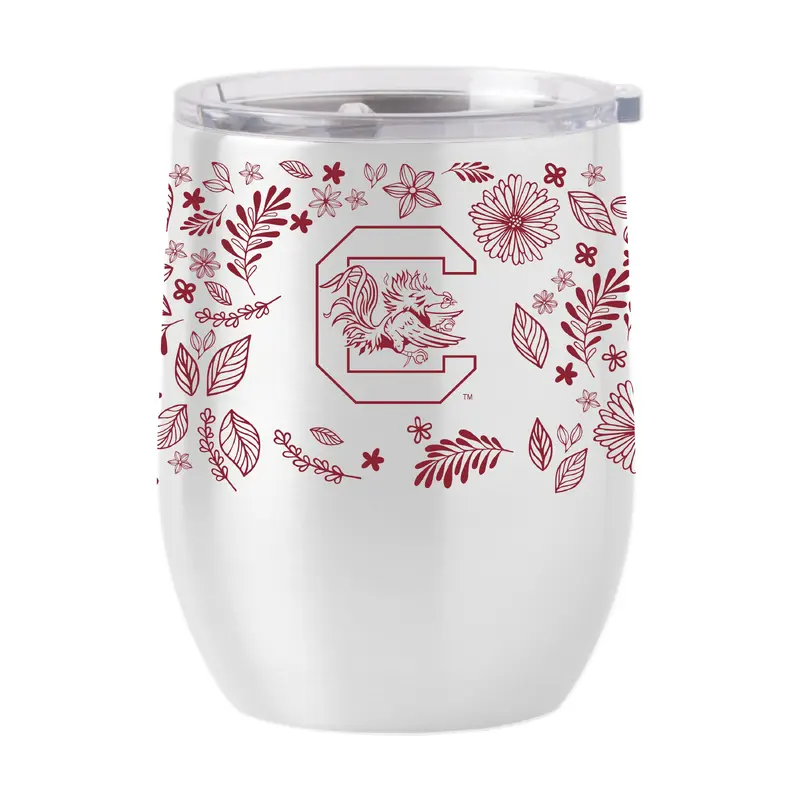 South Carolina 16oz Botanical Stainless Curved Beverage