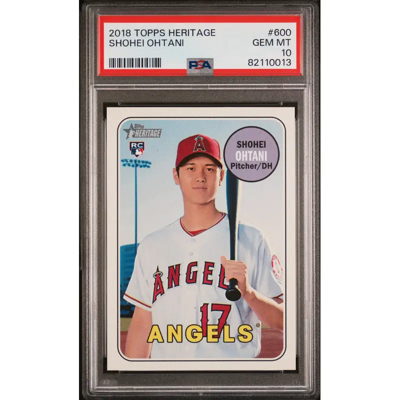 Shohei Ohtani 2018 Topps Heritage #600 PSA 10 Gem Mint 0013