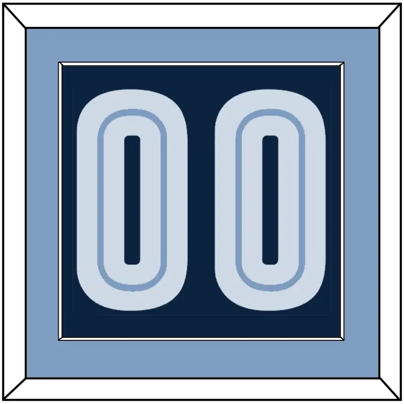 Memphis Number - Road Navy (2004-2010) - Single Mat 1