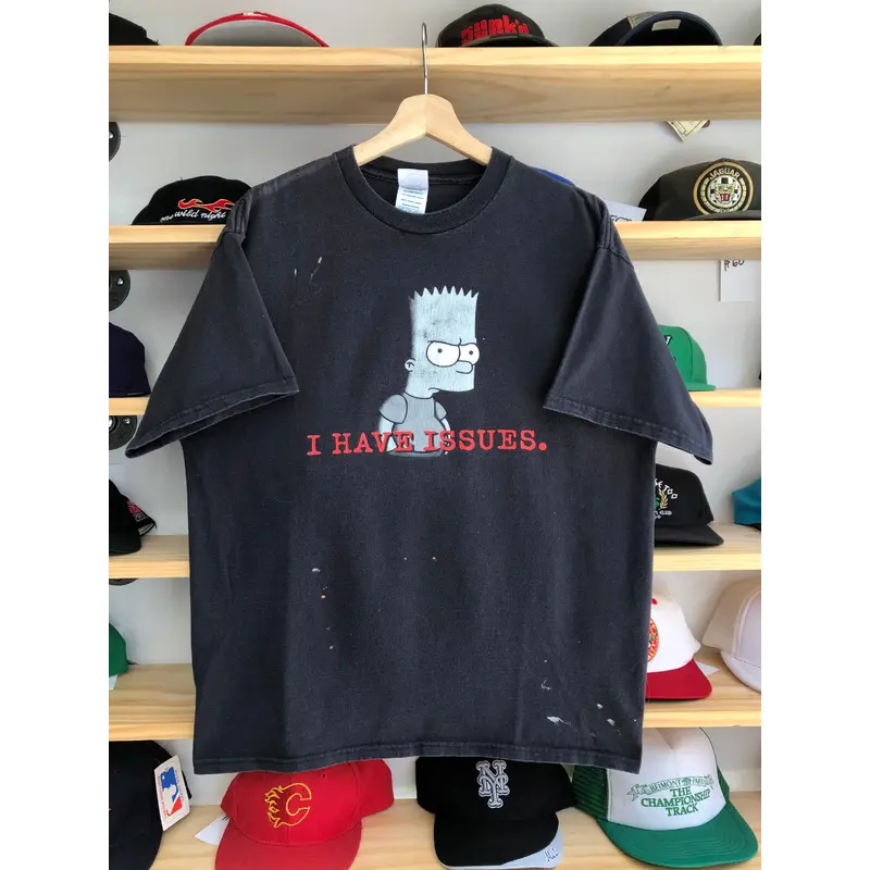 Vintage Bart Simpson I Have Issues Tee Size Large