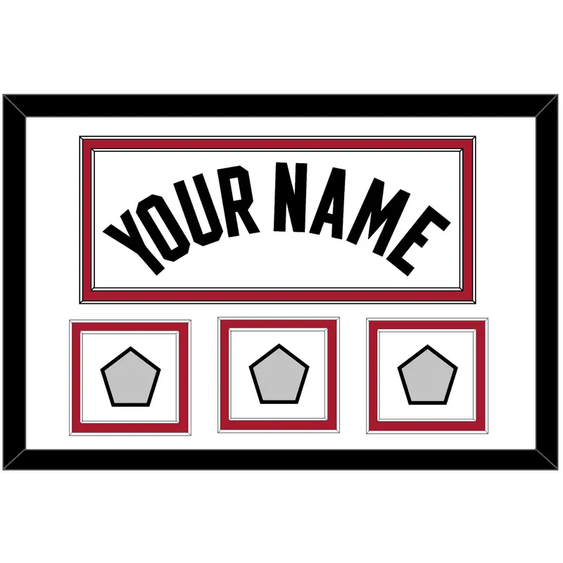 Miami Name & 3 Finals Patches - Home White (1999-2008) - Double Mat 1